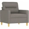 Sofa Sofos komplektas su pagalvėmis, 3 dalių, taupe, audinys