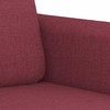 Sofa Sofos komplektas su pagalvėmis, 3 dalių, vyno, audinys