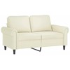Sofa Sofos komplektas su pagalvėmis, 3 dalių, kreminis, aksomas