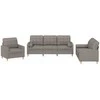 Sofa Sofos komplektas su pagalvėmis, 3 dalių, taupe, audinys