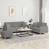Sofa Sofos komplektas su pagalvėmis, 3 dalių, taupe, audinys
