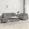 Sofa Sofos komplektas su pagalvėmis, 3 dalių, taupe, audinys