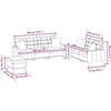 Sofa Sofos komplektas su pagalvėmis, 3 dalių, kapučino, dirbtinė oda