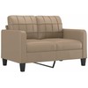 Sofa Sofos komplektas su pagalvėmis, 3 dalių, kapučino, dirbtinė oda