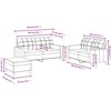 Sofa Sofos komplektas su pagalvėmis, 3 dalių, rudas, audinys