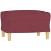 Sofa Sofos komplektas su pagalvėmis, 3 dalių, vyno, audinys