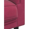 Sofa Sofos komplektas su pagalvėmis, 3 dalių, vyno, aksomas