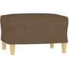 Sofa Sofos komplektas su pagalvėmis, 3 dalių, rudas, audinys