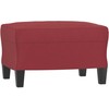 Sofa Sofos komplektas su pagalvėmis, 3 dalių, vyno, dirbtinė oda