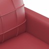 Sofa Sofos komplektas su pagalvėmis, 3 dalių, vyno, dirbtinė oda