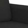 Sofa Sofos komplektas su pagalvėmis, 4 dalių, juodas, audinys