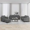 Sofa Sofos komplektas su pagalvėmis, 4 dalių, pilkas, audinys