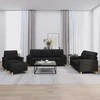 Sofa Sofos komplektas su pagalvėmis, 4 dalių, juodas, audinys