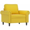 Sofa Sofos komplektas su pagalvėmis, 4 dalių, geltonas, aksomas