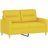 Sofa Sofos komplektas su pagalvėmis, 4 dalių, geltonas, audinys