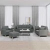 Sofa Sofos komplektas su pagalvėmis, 4 dalių, pilkas, audinys