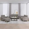 Sofa Sofos komplektas su pagalvėmis, 4 dalių, taupe, audinys