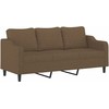 Sofa Sofos komplektas su pagalvėmis, 4 dalių, rudas, audinys