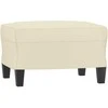 Sofa Sofos komplektas su pagalvėmis, 4 dalių, kreminis, dirbtinė oda