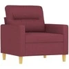 Sofa Sofos komplektas su pagalvėmis, 4 dalių, vyno, audinys