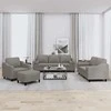 Sofa Sofos komplektas su pagalvėmis, 4 dalių, taupe, audinys