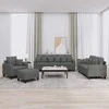 Sofa Sofos komplektas su pagalvėmis, 4 dalių, pilkas, audinys