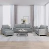 Sofa Sofos komplektas su pagalvėmis, 4 dalių, pilkas, audinys