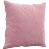 Sofa Sofos komplektas su pagalvėmis, 4 dalių, rožinis, aksomas