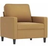 Sofa Sofos komplektas su pagalvėmis, 4 dalių, rudas, aksomas