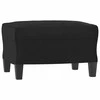 Sofa Sofos komplektas su pagalvėmis, 4 dalių, juodas, dirbtinė oda