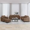Sofa Sofos komplektas su pagalvėmis, 4 dalių, rudas, audinys