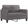 Sofa Sofos komplektas su pagalvėmis, 4 dalių, pilkas, dirbtinė oda