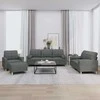 Sofa Sofos komplektas su pagalvėmis, 4 dalių, pilkas, audinys