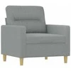 Sofa Sofos komplektas su pagalvėmis, 4 dalių, pilkas, audinys