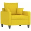 Sofa Sofos komplektas su pagalvėmis, 4 dalių, geltonas, audinys
