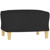 Sofa Sofos komplektas su pagalvėmis, 4 dalių, juodas, audinys