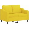 Sofa Sofos komplektas su pagalvėmis, 4 dalių, geltonas, audinys