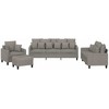 Sofa Sofos komplektas su pagalvėmis, 4 dalių, taupe, audinys