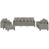Sofa Sofos komplektas su pagalvėmis, 4 dalių, taupe, audinys