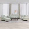 Sofa Sofos komplektas su pagalvėmis, 4 dalių, pilkas, aksomas