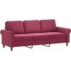 Sofa Sofos komplektas su pagalvėmis, 4 dalių, vyno, aksomas