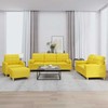 Sofa Sofos komplektas su pagalvėmis, 4 dalių, geltonas, audinys