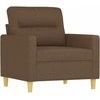 Sofa Sofos komplektas su pagalvėmis, 4 dalių, rudas, audinys