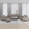 Sofa Sofos komplektas su pagalvėmis, 4 dalių, taupe, audinys