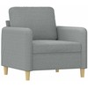 Sofa Sofos komplektas su pagalvėmis, 4 dalių, pilkas, audinys