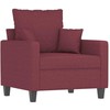 Sofa Sofos komplektas su pagalvėmis, 4 dalių, vyno, audinys