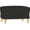 Sofa Sofos komplektas su pagalvėmis, 4 dalių, juodas, audinys