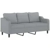 Sofa Sofos komplektas su pagalvėmis, 4 dalių, pilkas, audinys