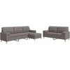 Sofa Sofos komplektas su pagalvėmis/pakoja, 3 dalių, taupe, audinys