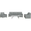 Sofa Sofos komplektas su pagalvėmis/pakoja, 4 dalių, taupe, audinys